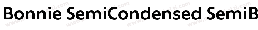 Bonnie SemiCondensed SemiBold字体转换